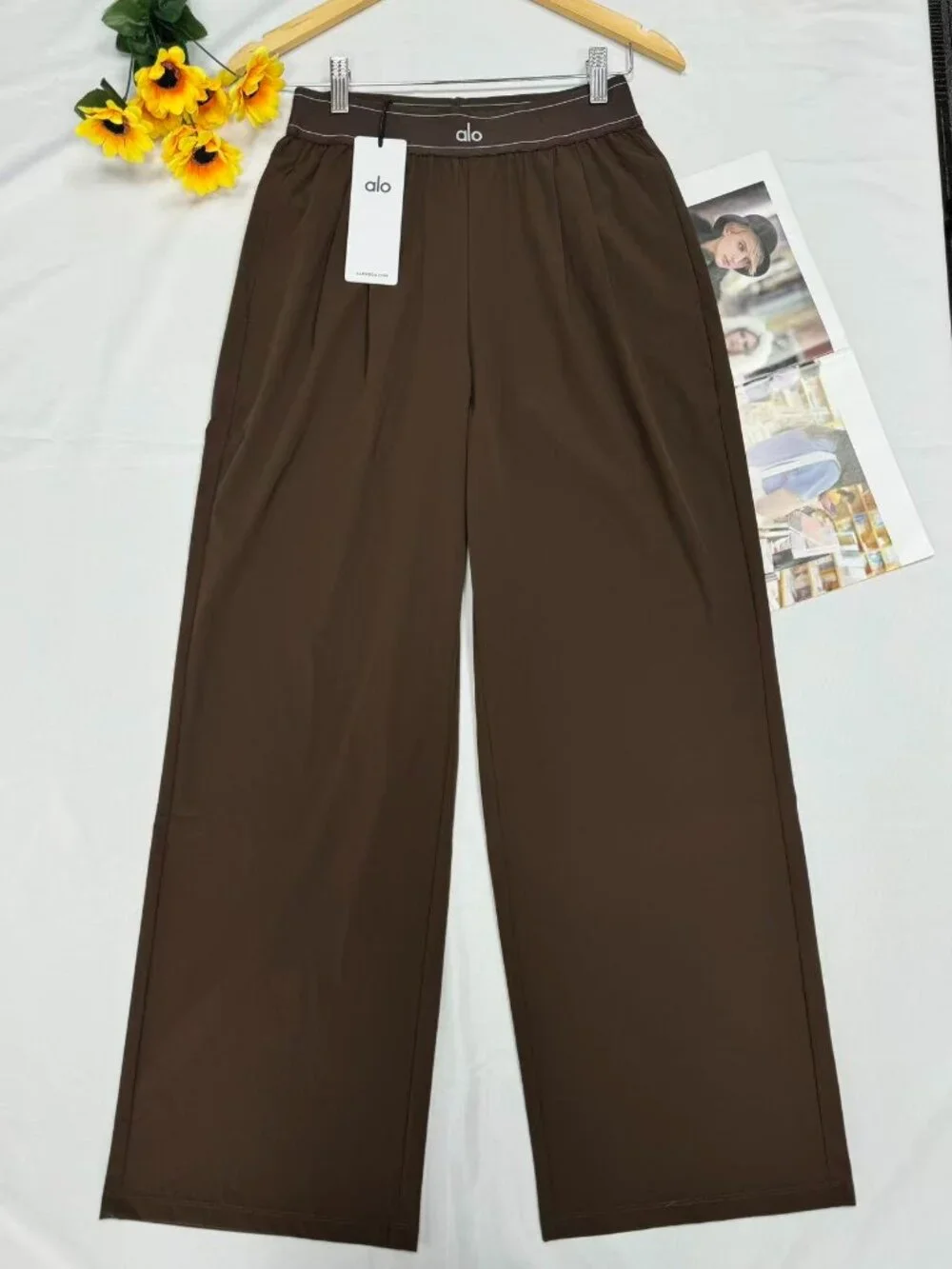 🍂 NWT ALO Yoga Suit Up Trouser Espresso 🤎 Fall Street Style Pants (Regular)